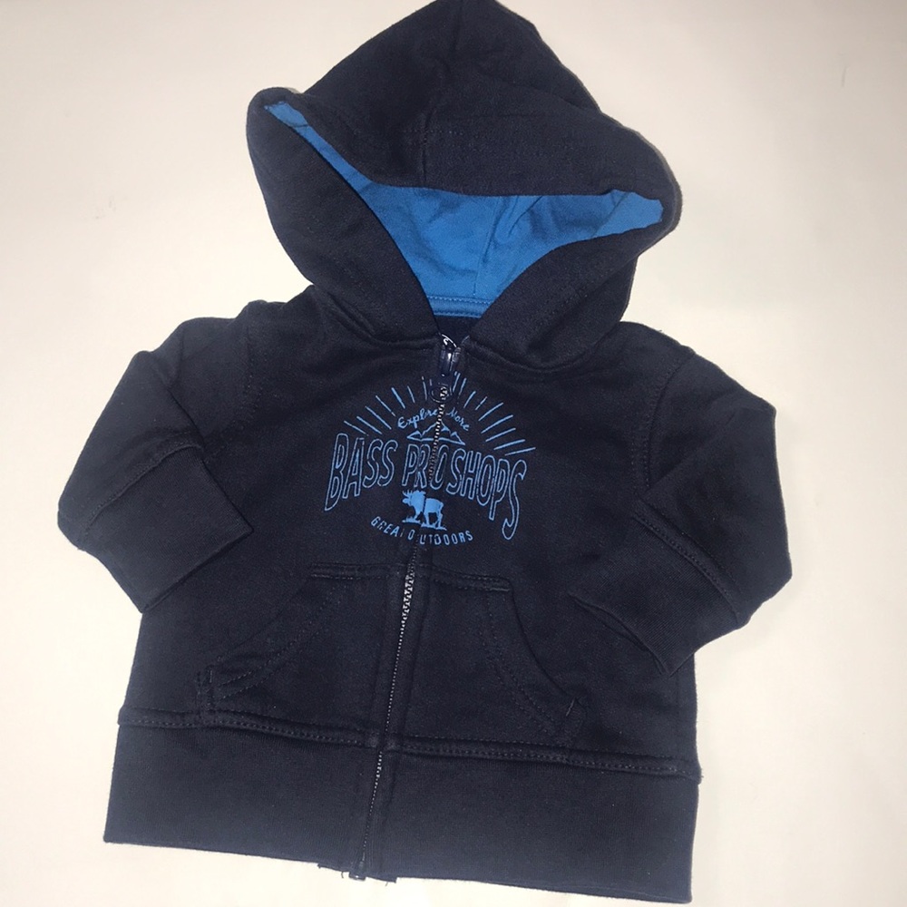 Bass Pro Shops Infant Baby Zip Up Hoodie Size 3-6 Months